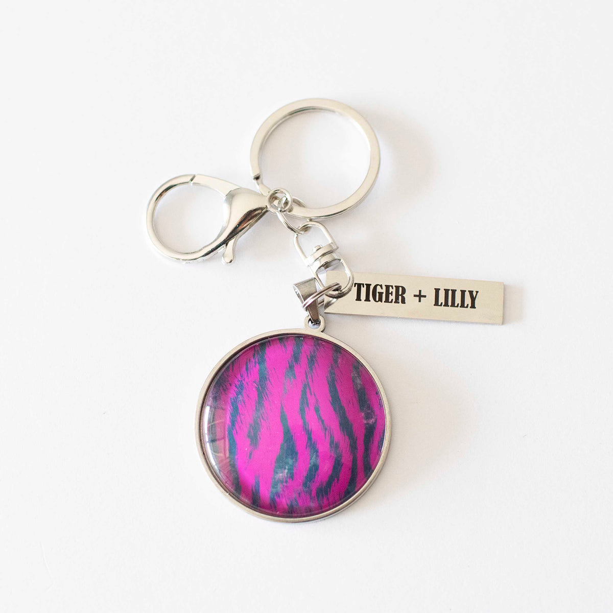 Tiger + Lilly - Key ring - Keyring - Handmade Keyring - Key Chain